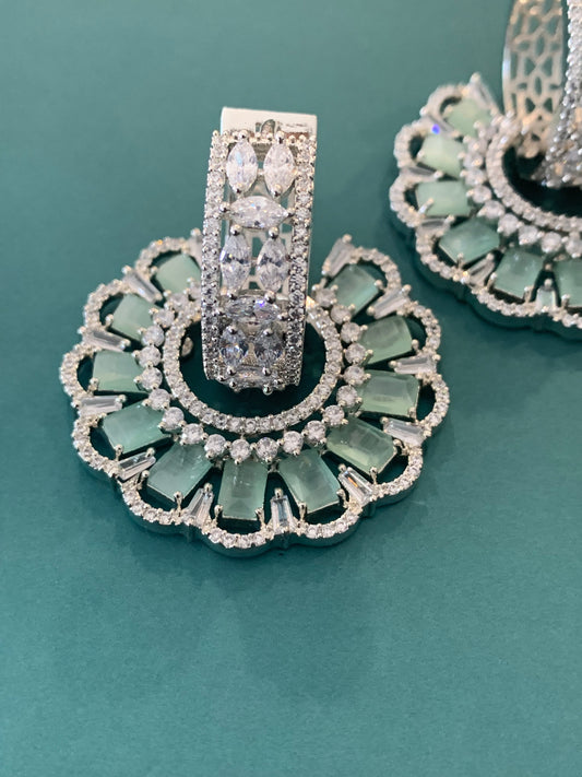 American diamond hoop earring