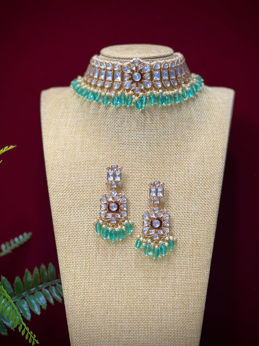 Premium quality tyanni kundan choker set Raj