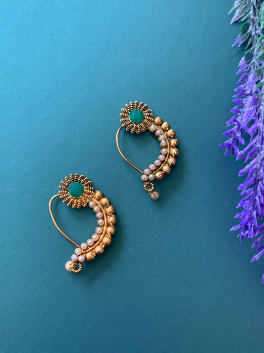 Matte gold maharasharian Nath/Nose ring