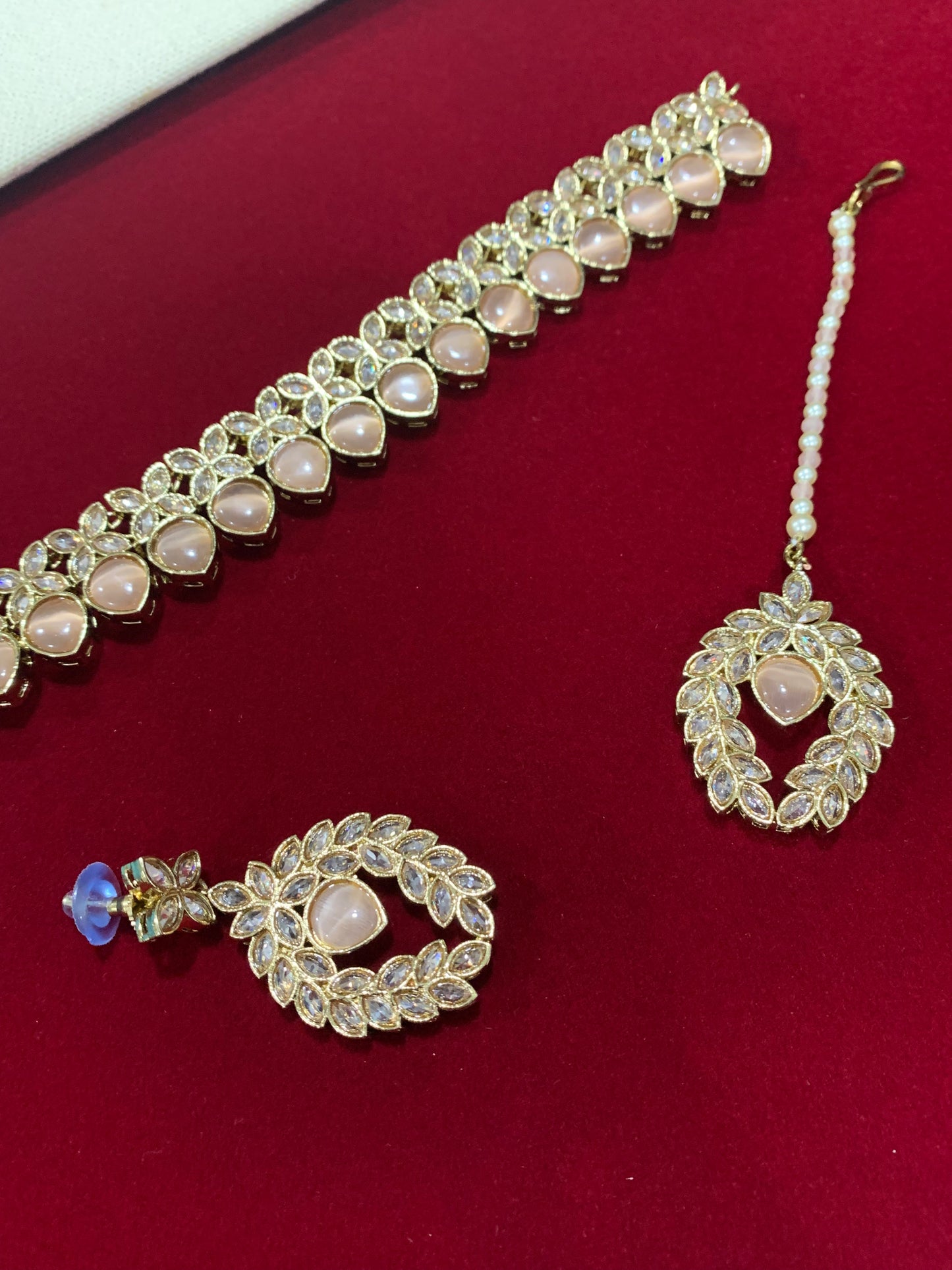 Reverse polki choker set Diana