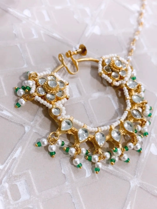 Pachi kundan nath/nose ring