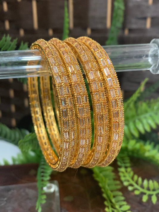 Gold plated polki bangle
