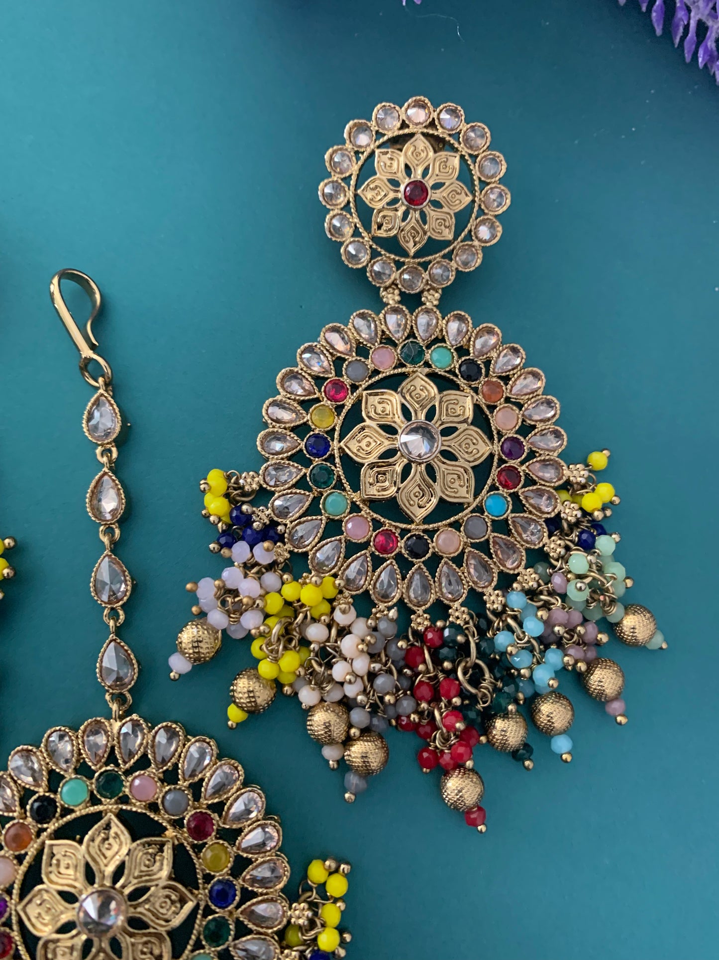 Fiona polki earring tikka