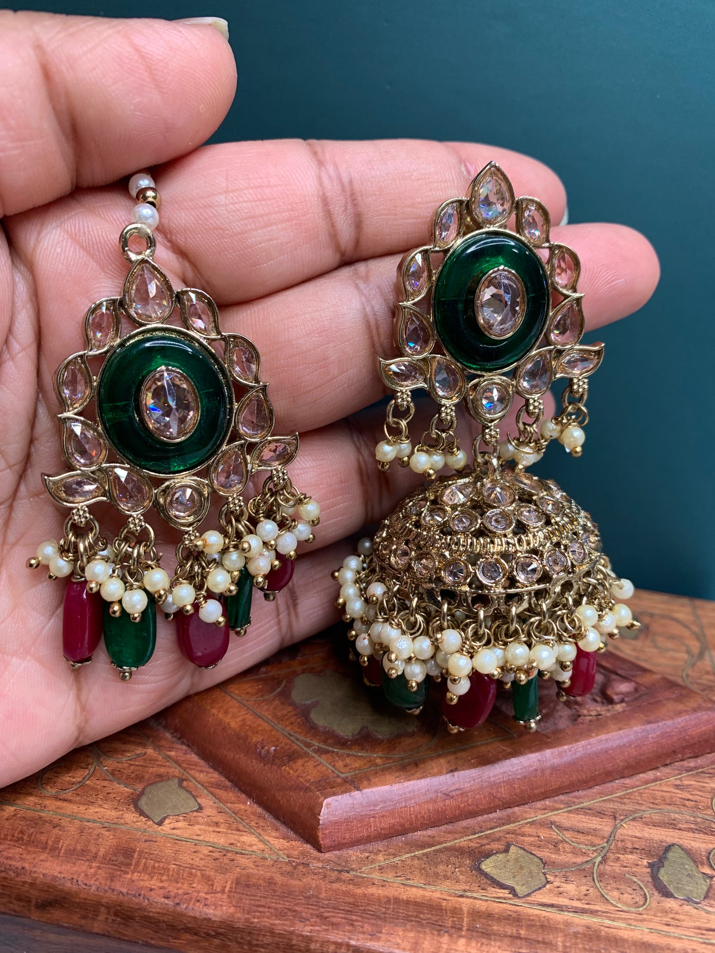 Polki necklace in multi Ava