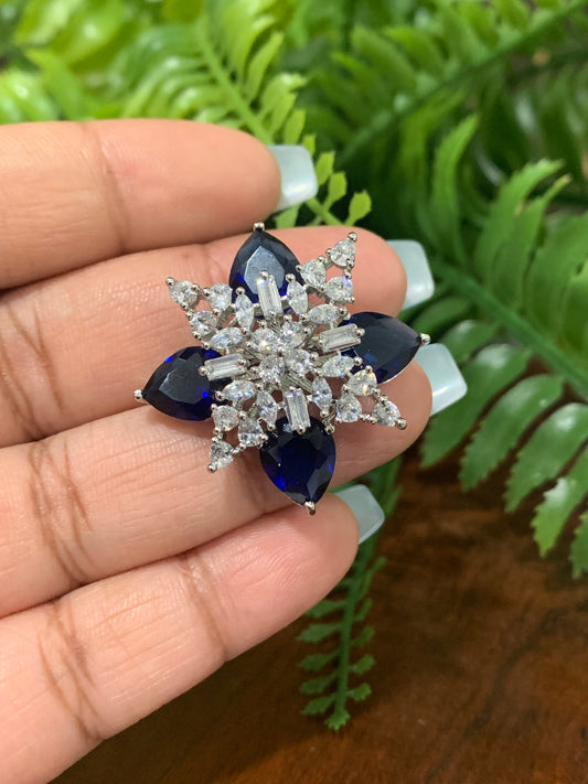 American diamond adjustable ring