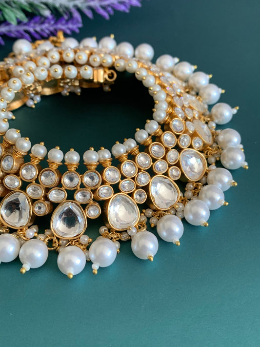 Raven uncut kundan necklace