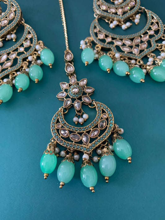 Debby mint polki earring Tikka
