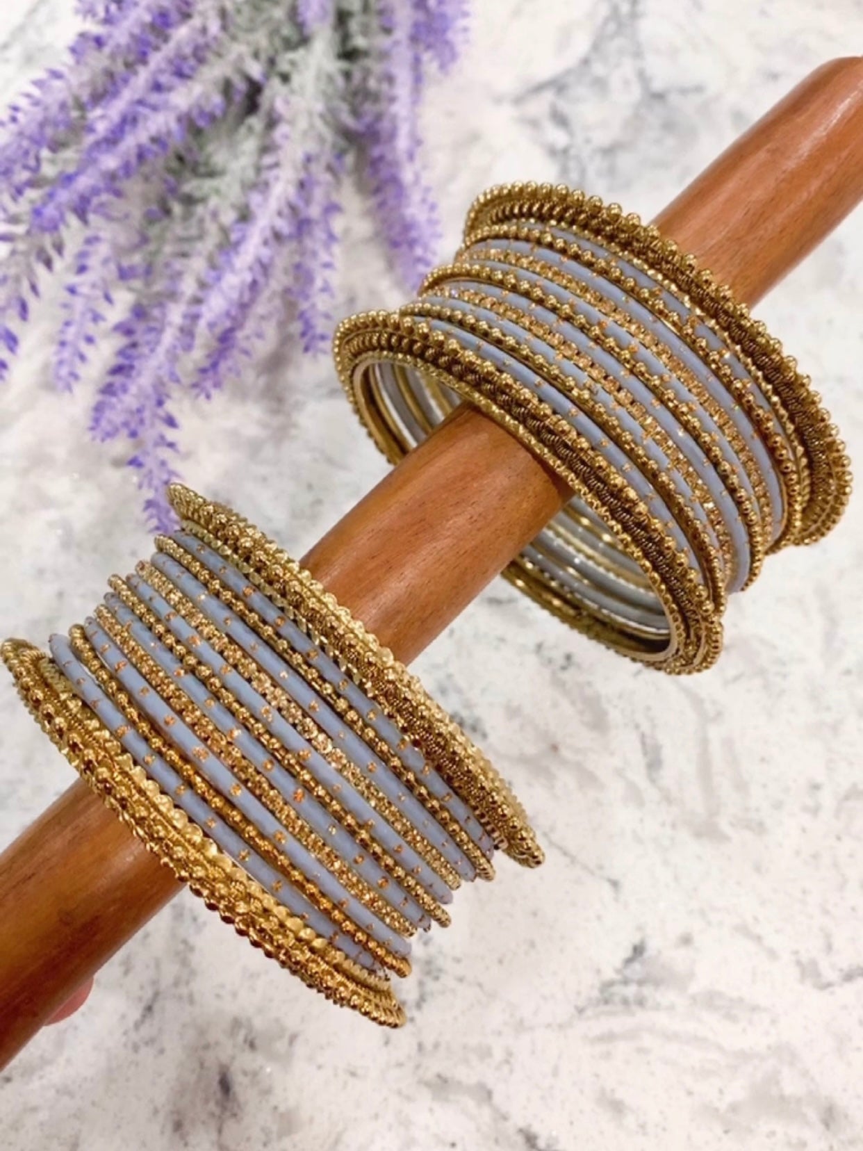 Rumana bangle set for both hands in Grey