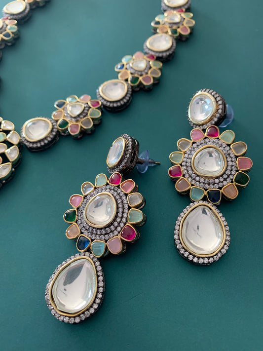 Simraan kundan necklace in multi