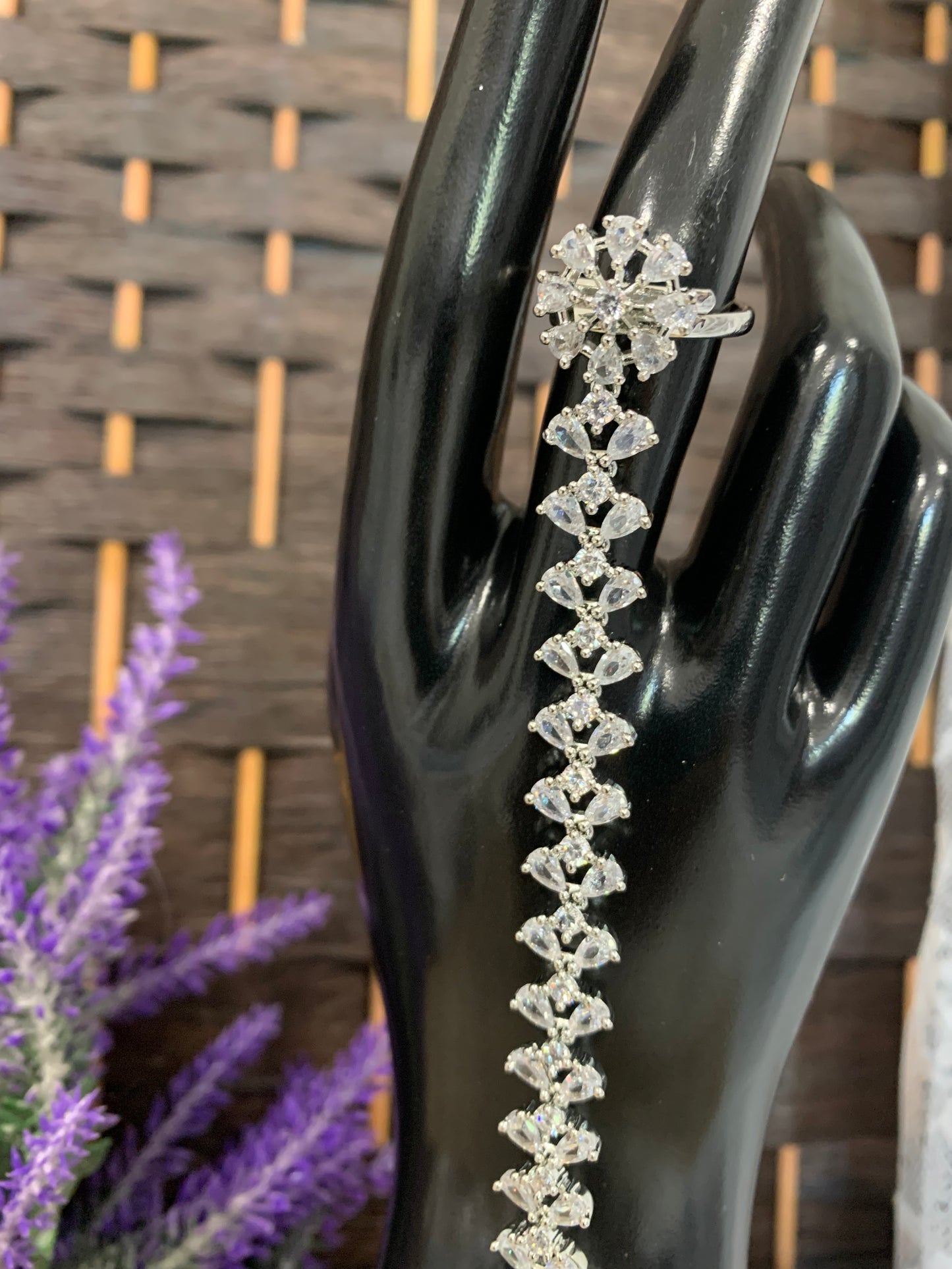 Hand piece/ hand harness/ haat paan/ ring with hand chain