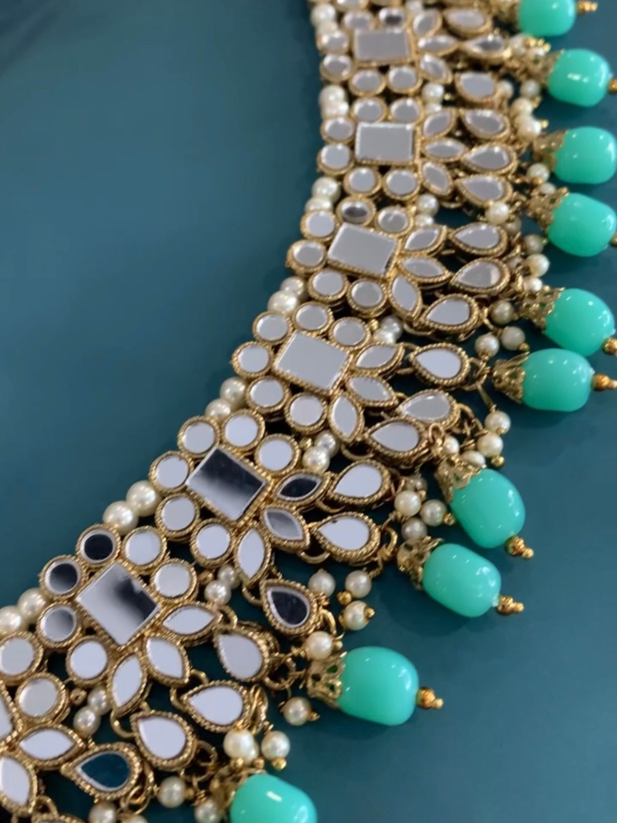 Mirror choker /necklace set “Israat”