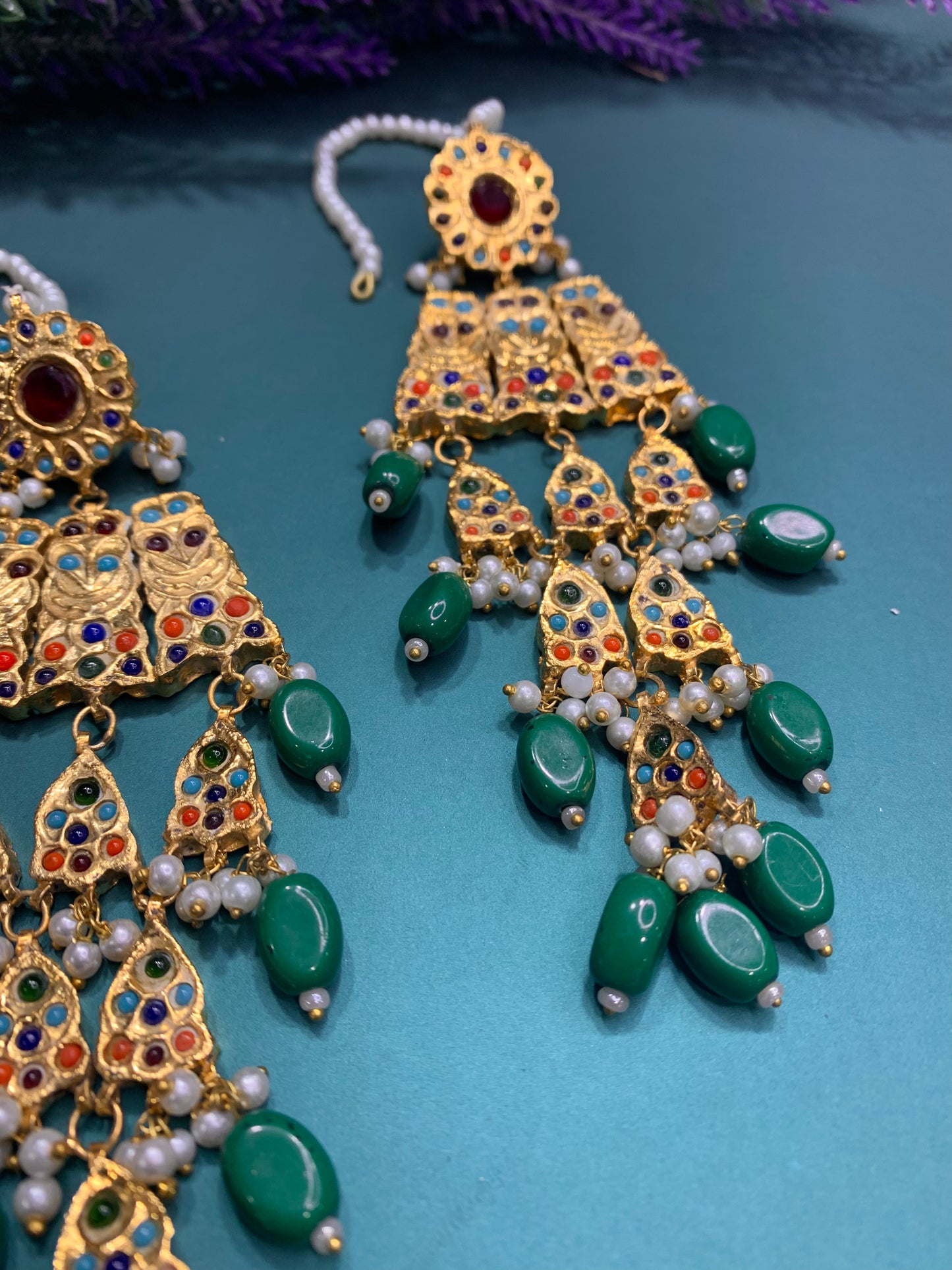 Pakistani multani /thappa kundan earring.