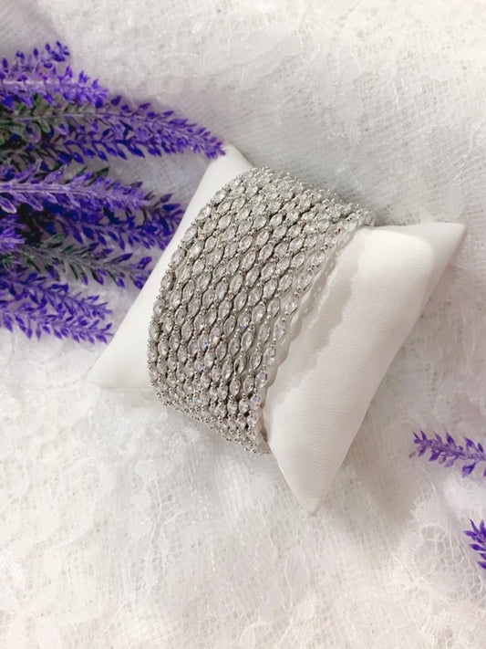 Jitu American diamond bangle set
