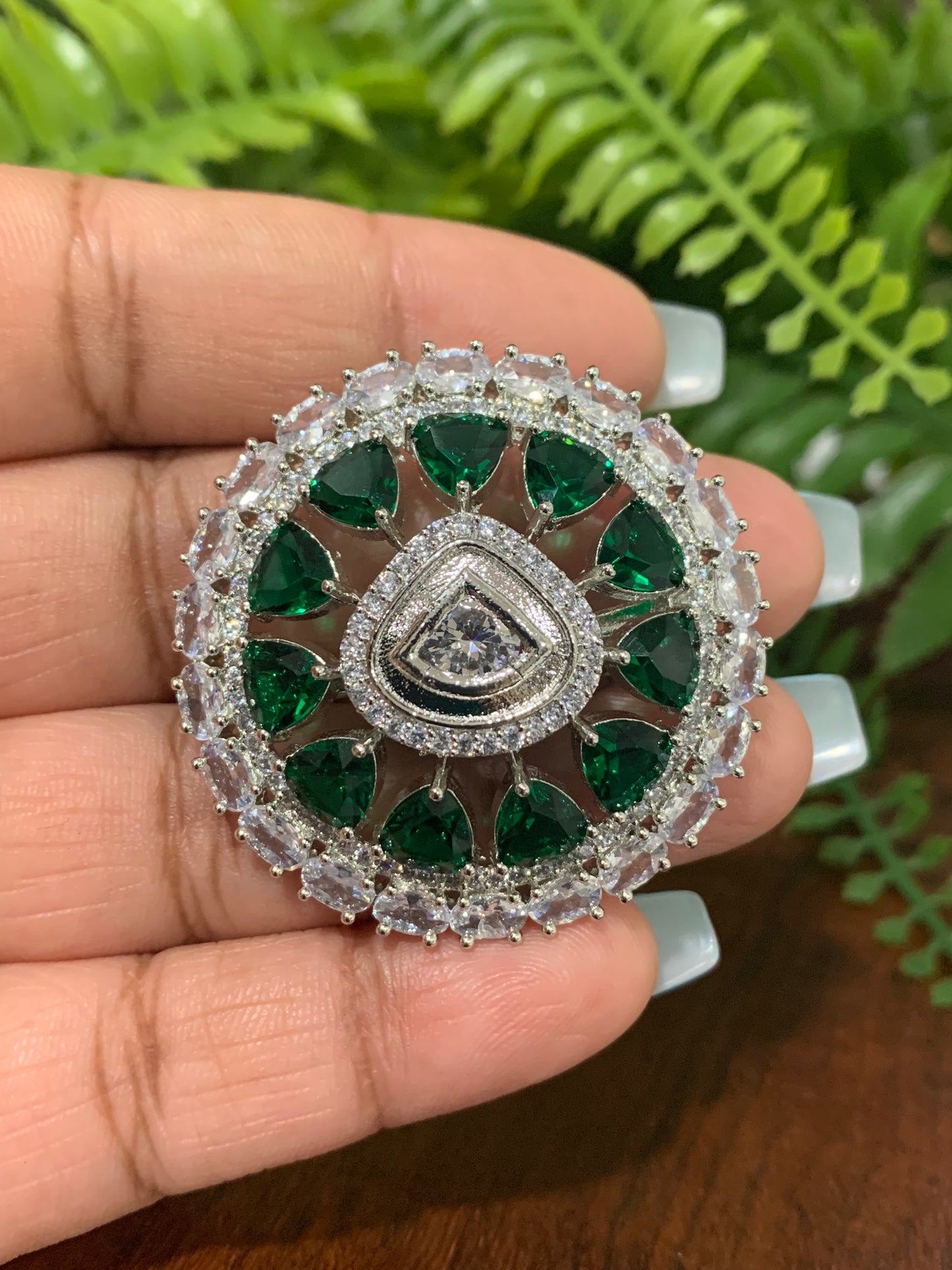 American diamond adjustable ring