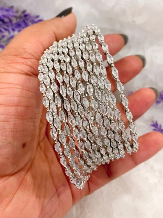 Jitu American diamond bangle set
