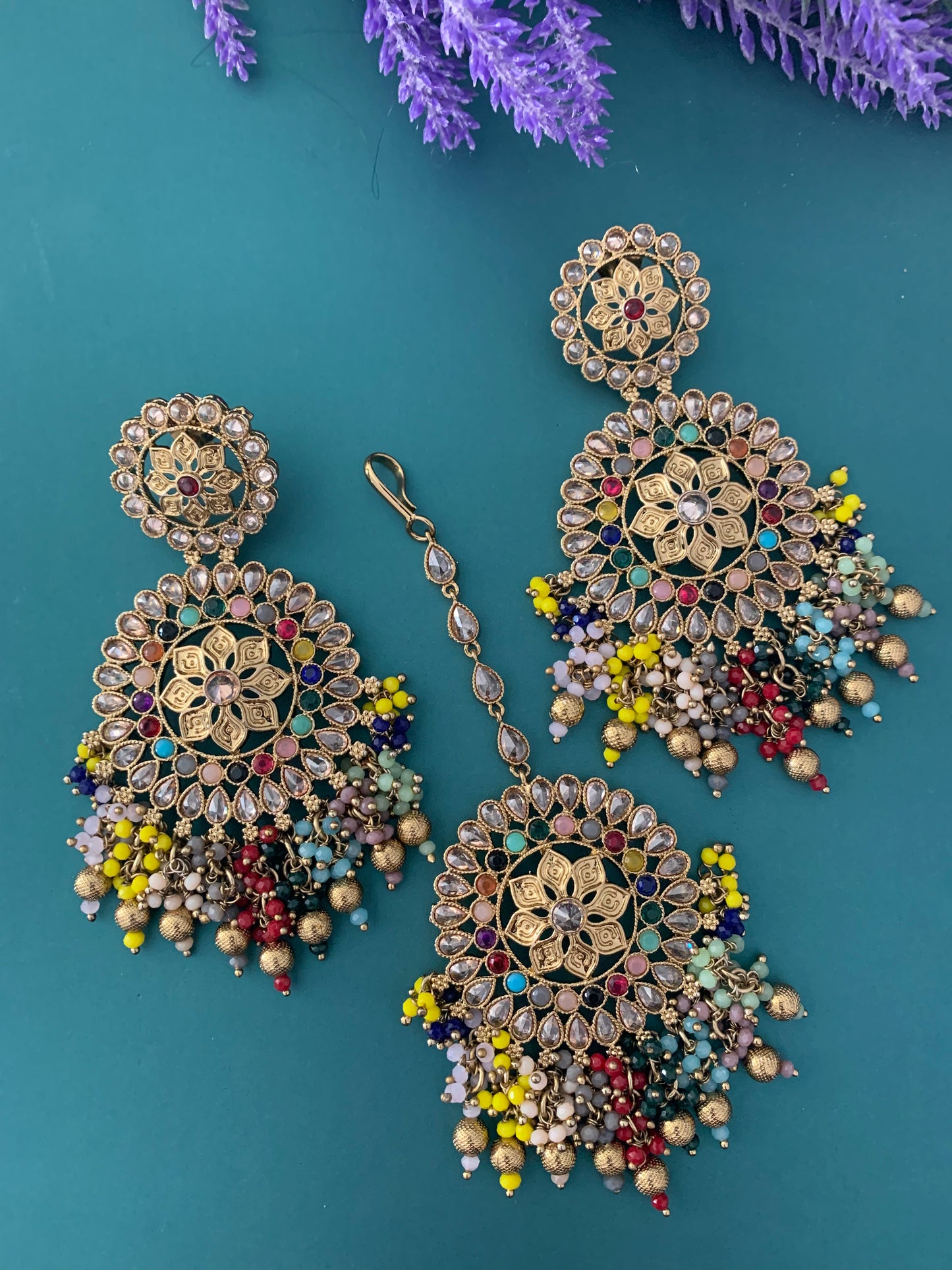 Fiona polki earring tikka