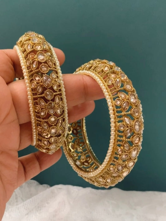 Polki pachili style bangle in antique