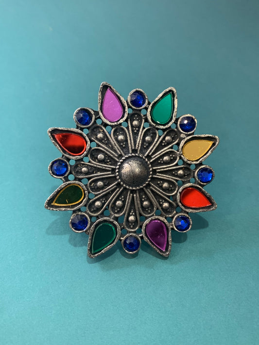 Black metal oxi afgani ring