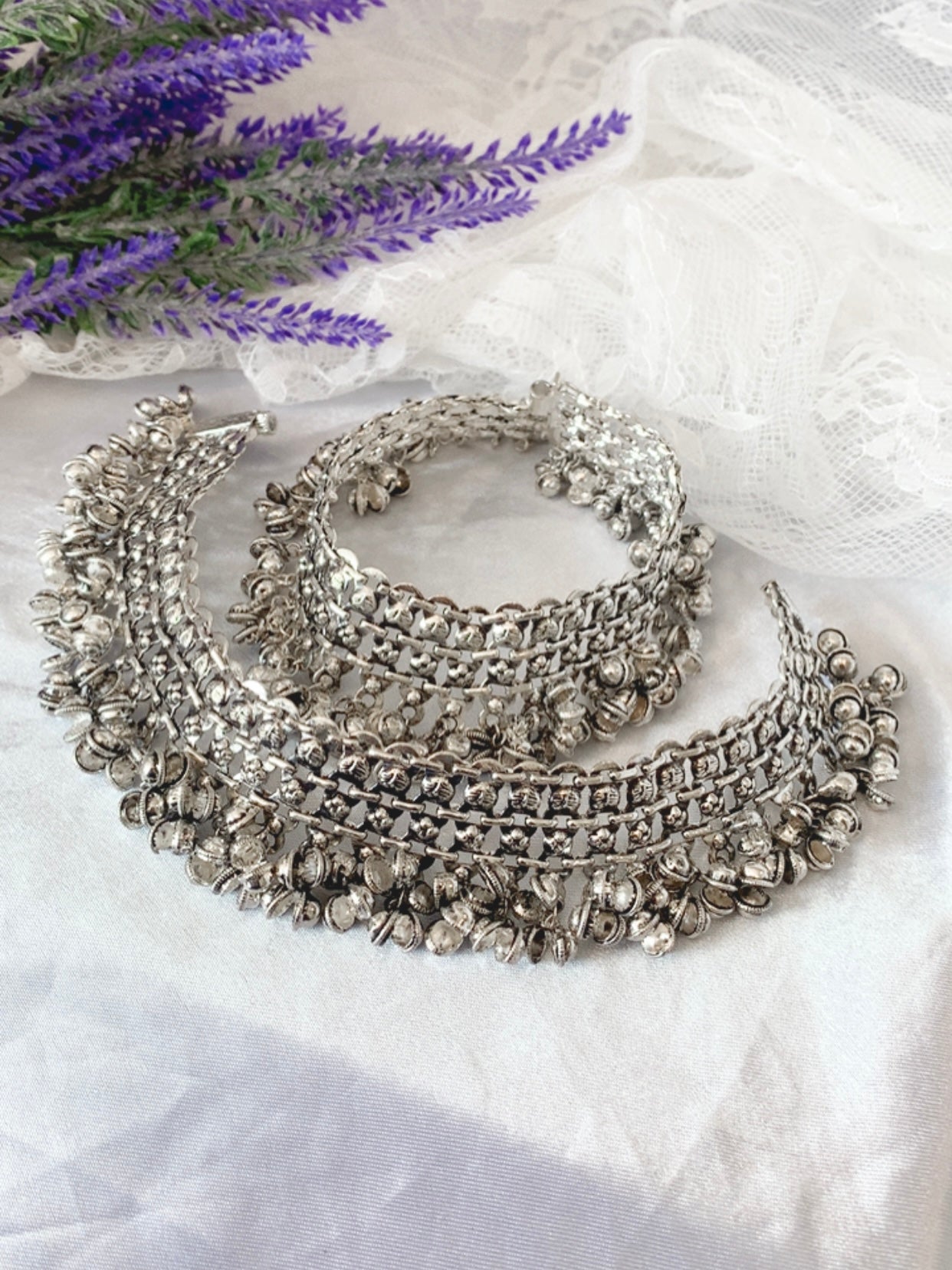 Silver Bridal Antique payal /anklet