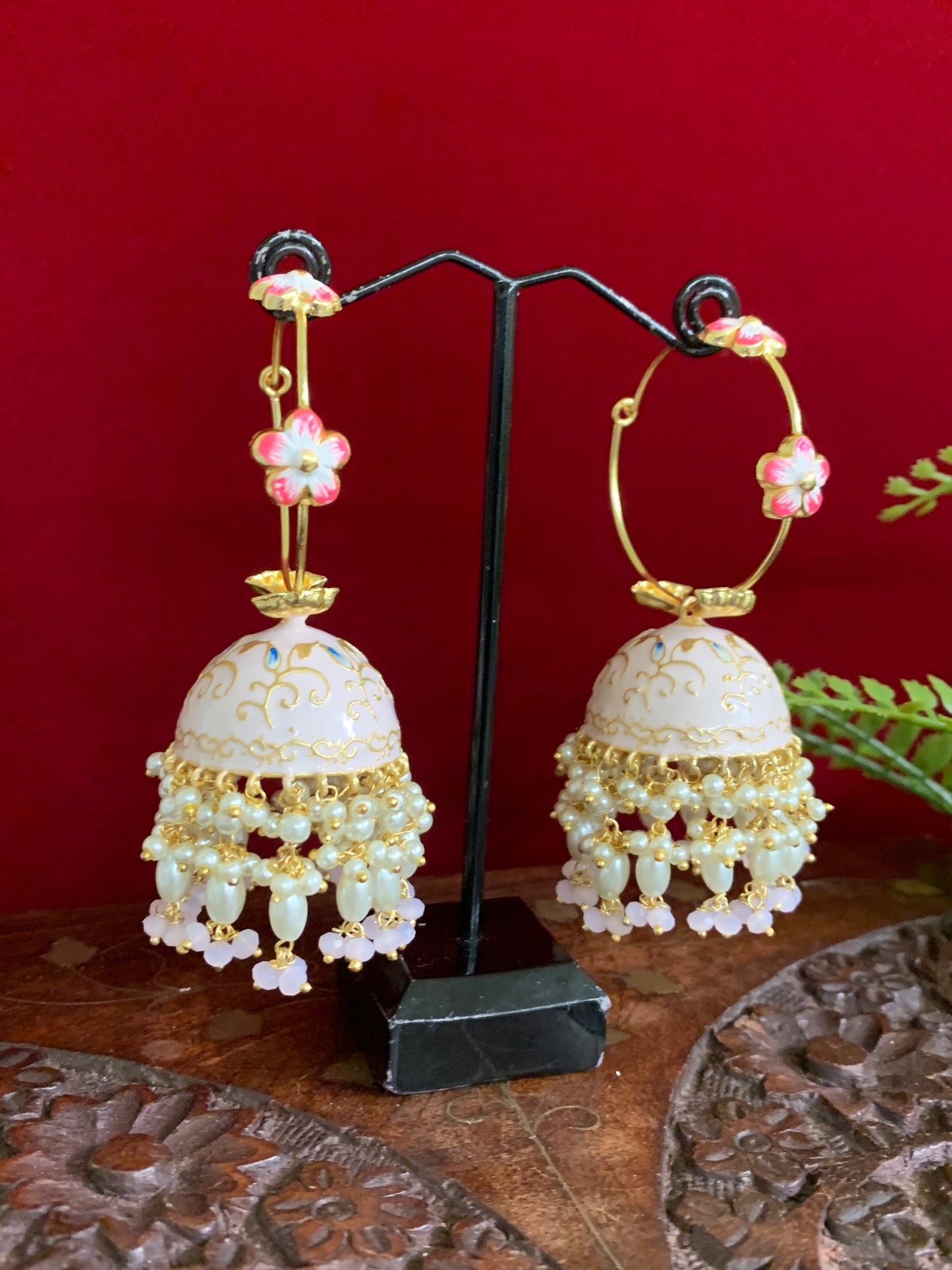 Hand painted meenakari hoop