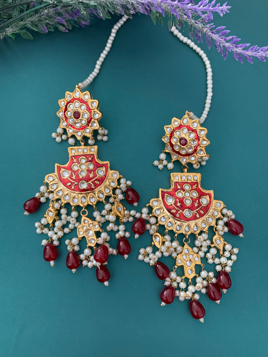 Pakistani multani /thappa kundan earring.