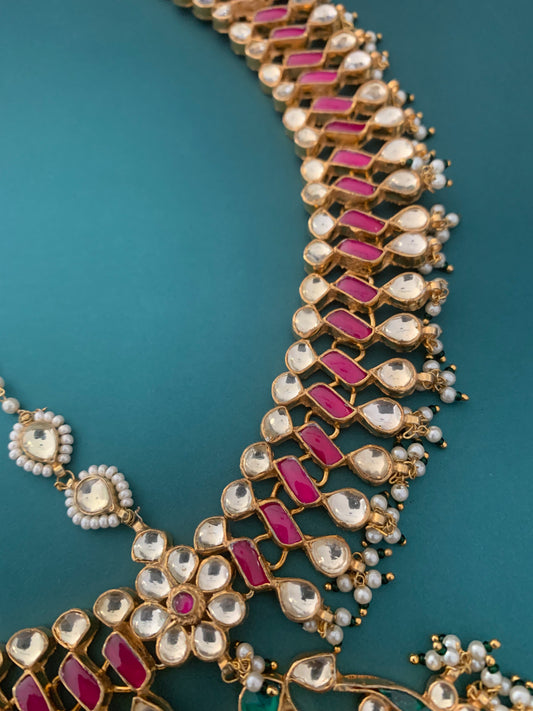 Pachi kundan Headpiece/mathapatti/sheespatti