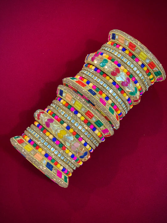 Multi Kundan bangle set “Shanaya”