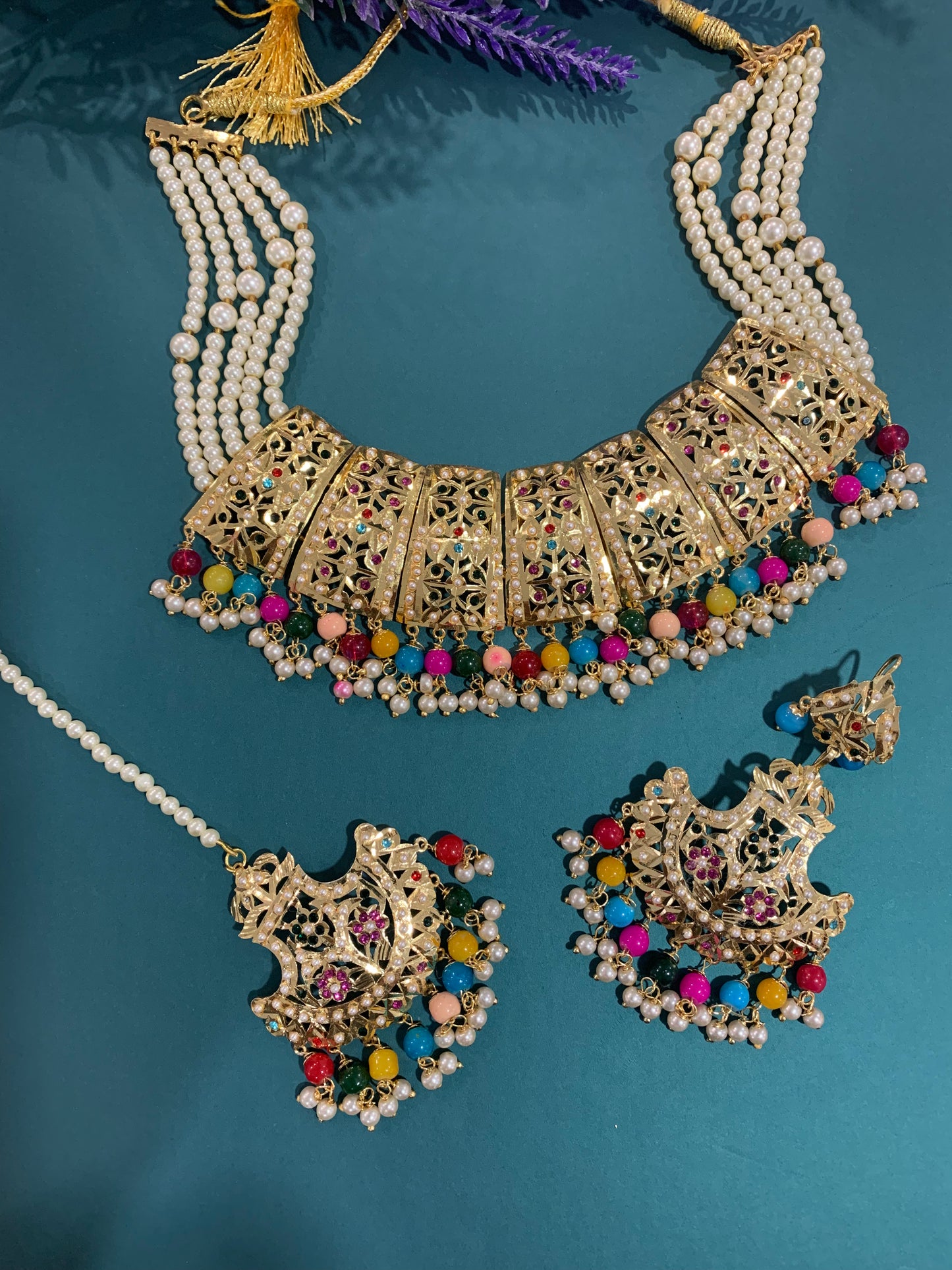Punjabi traditional jadau jewelry
