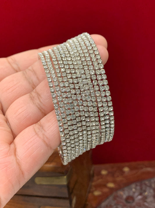 Silver Rhinestone bangle