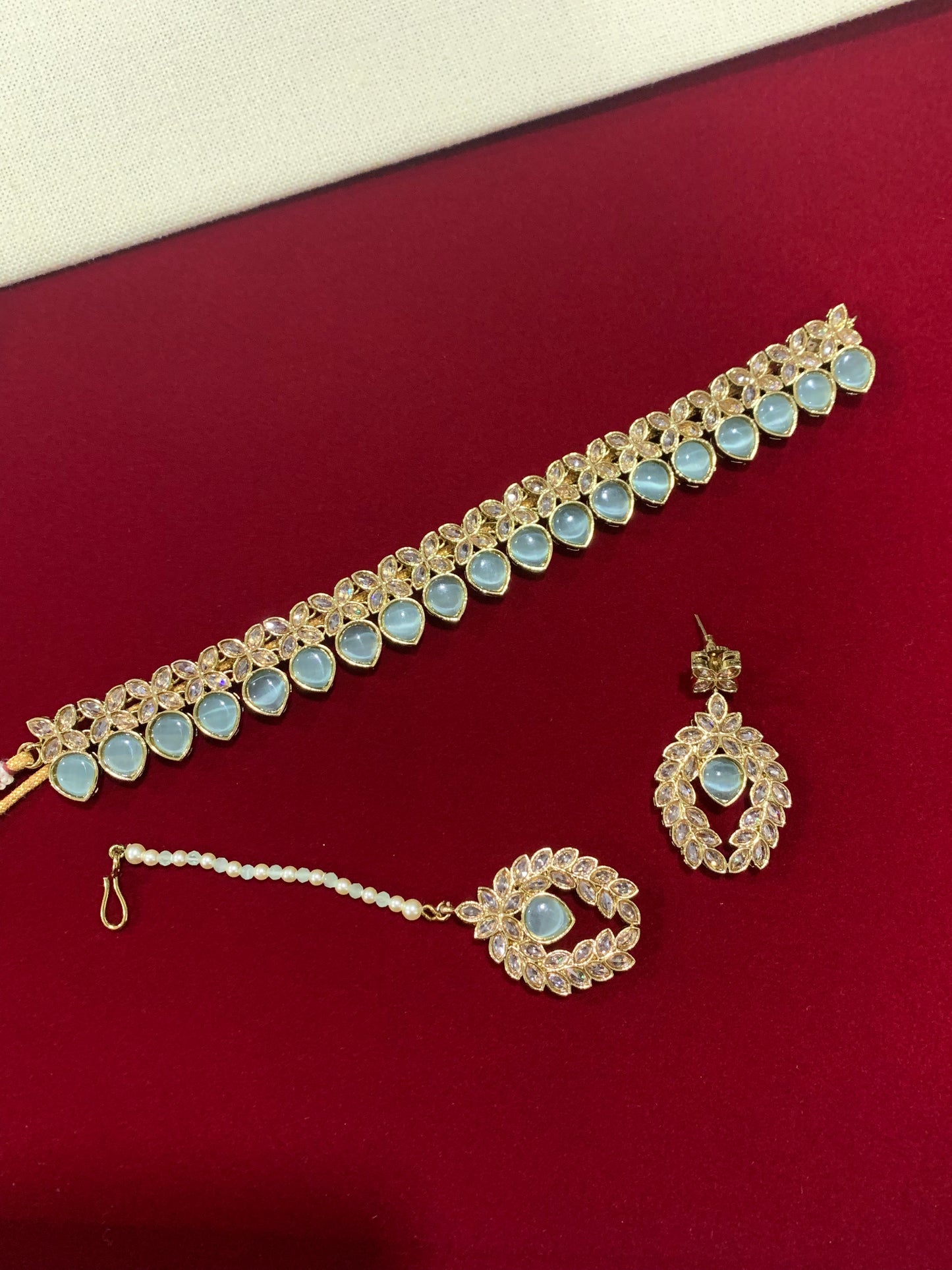 Reverse polki choker set Diana