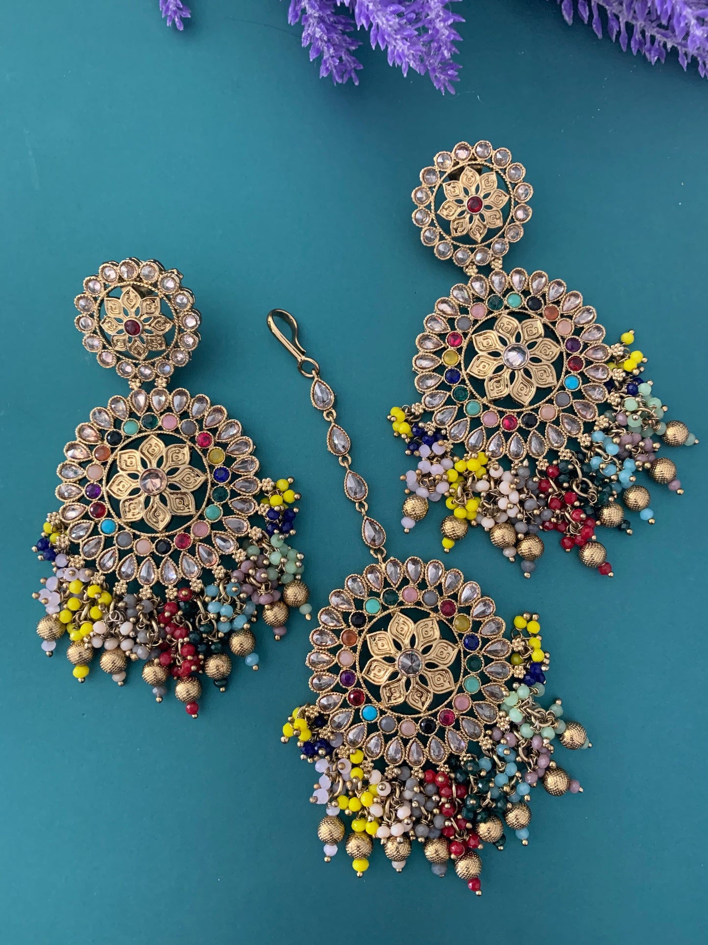 Fiona polki earring tikka