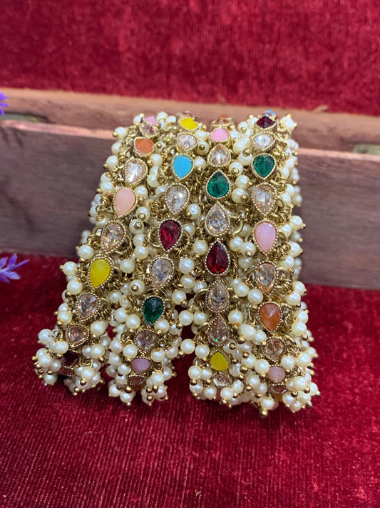Polki multi color mannat bangle