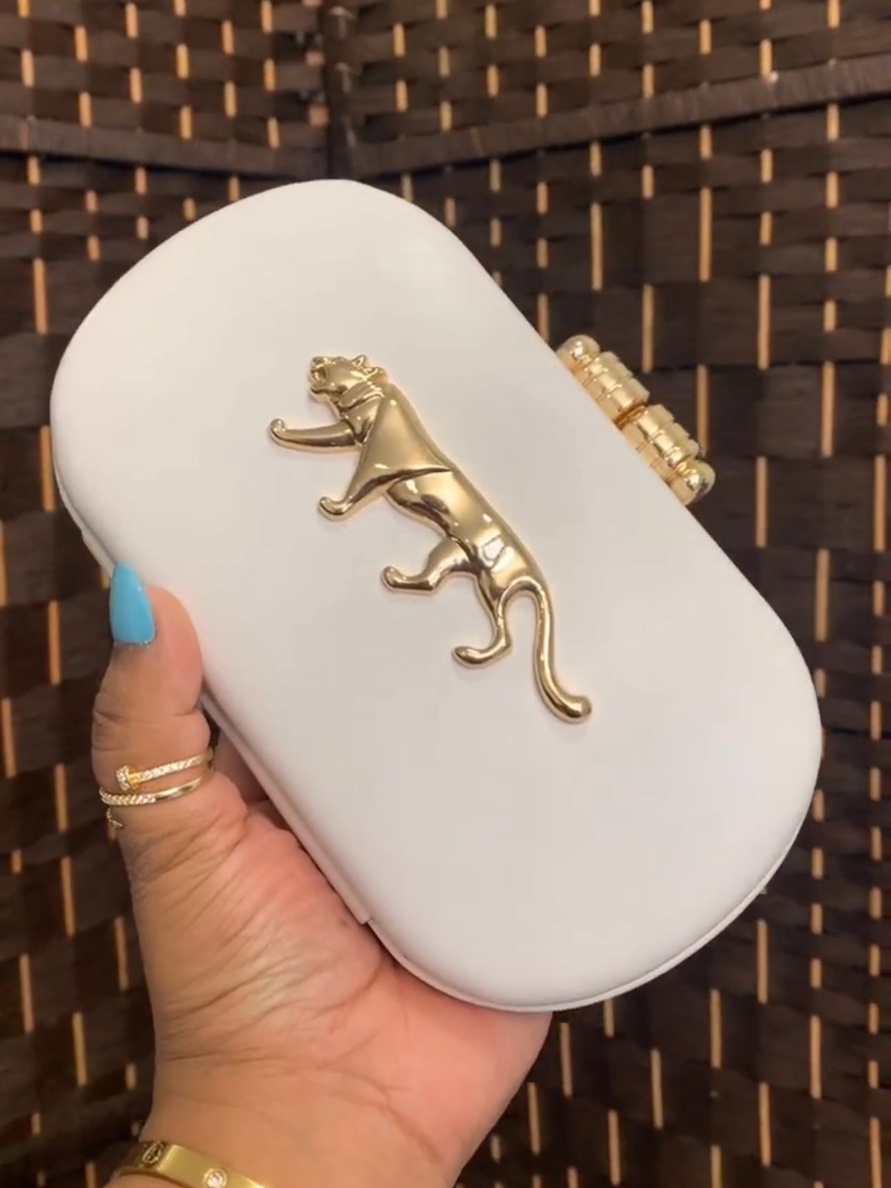 Women’s handbag/clutch/metal clutch/tiger clutch