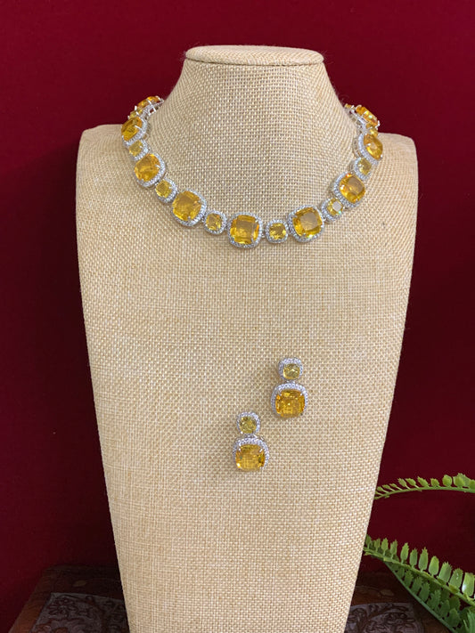 Penny American Diamond stone necklace / choker