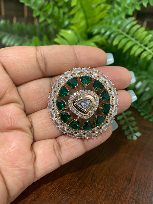 American diamond adjustable ring