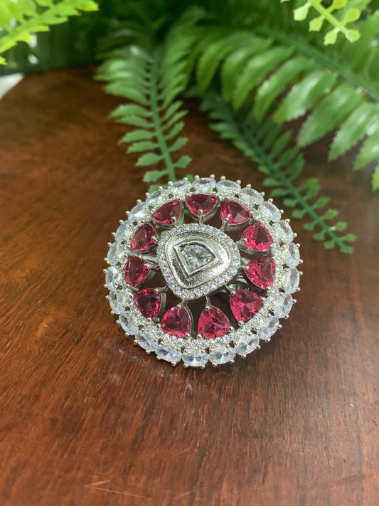 American diamond adjustable ring