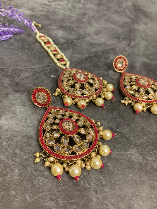 Sunaina polki earring tikka