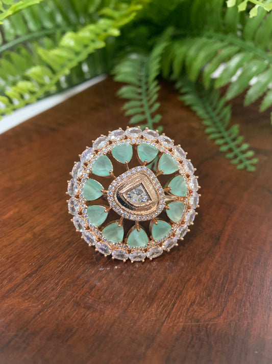 American diamond adjustable ring