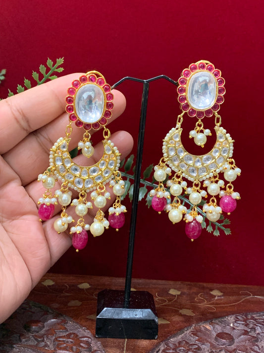 Original tyanni kundan chandbali earring