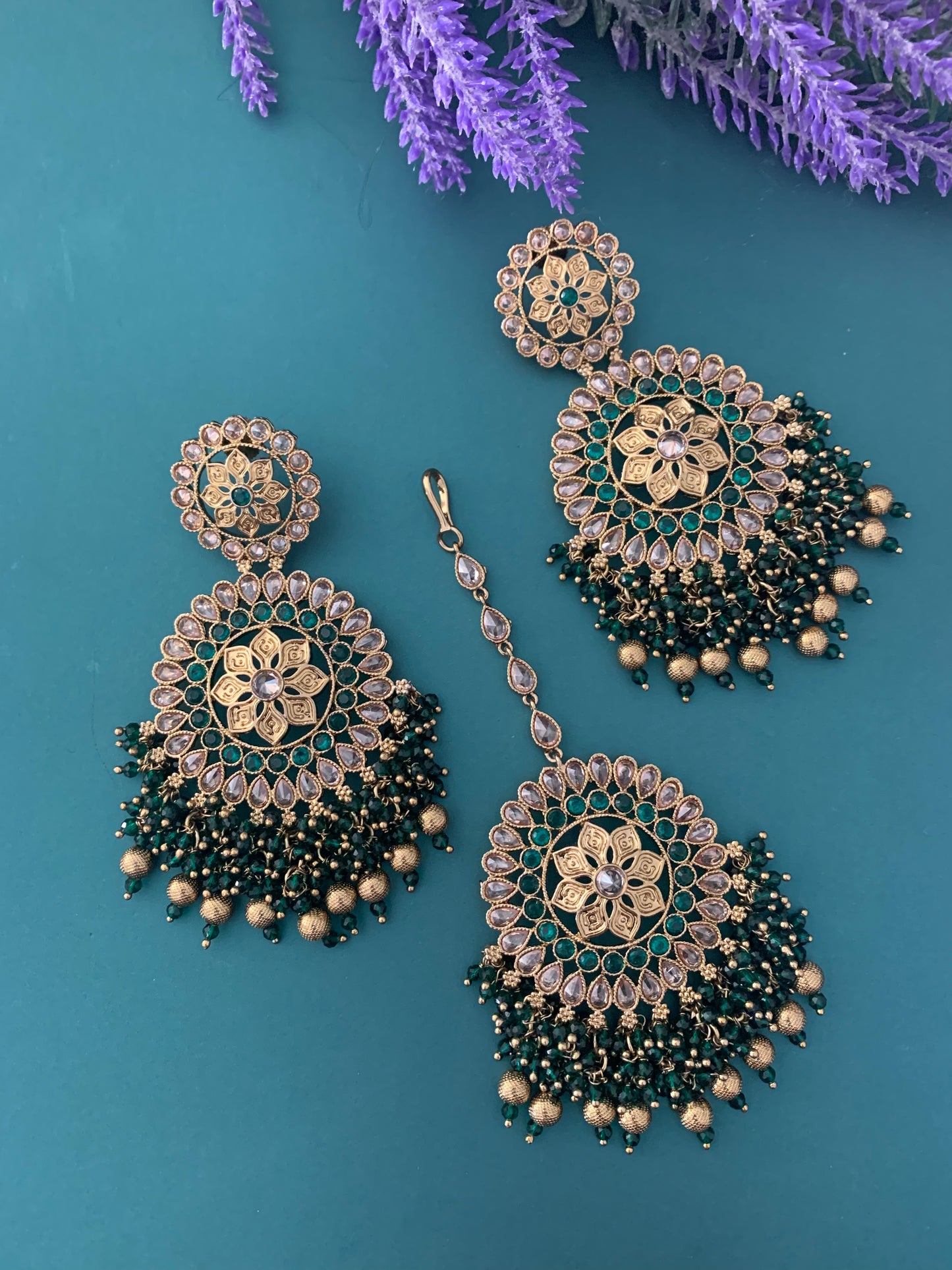Fiona polki earring tikka