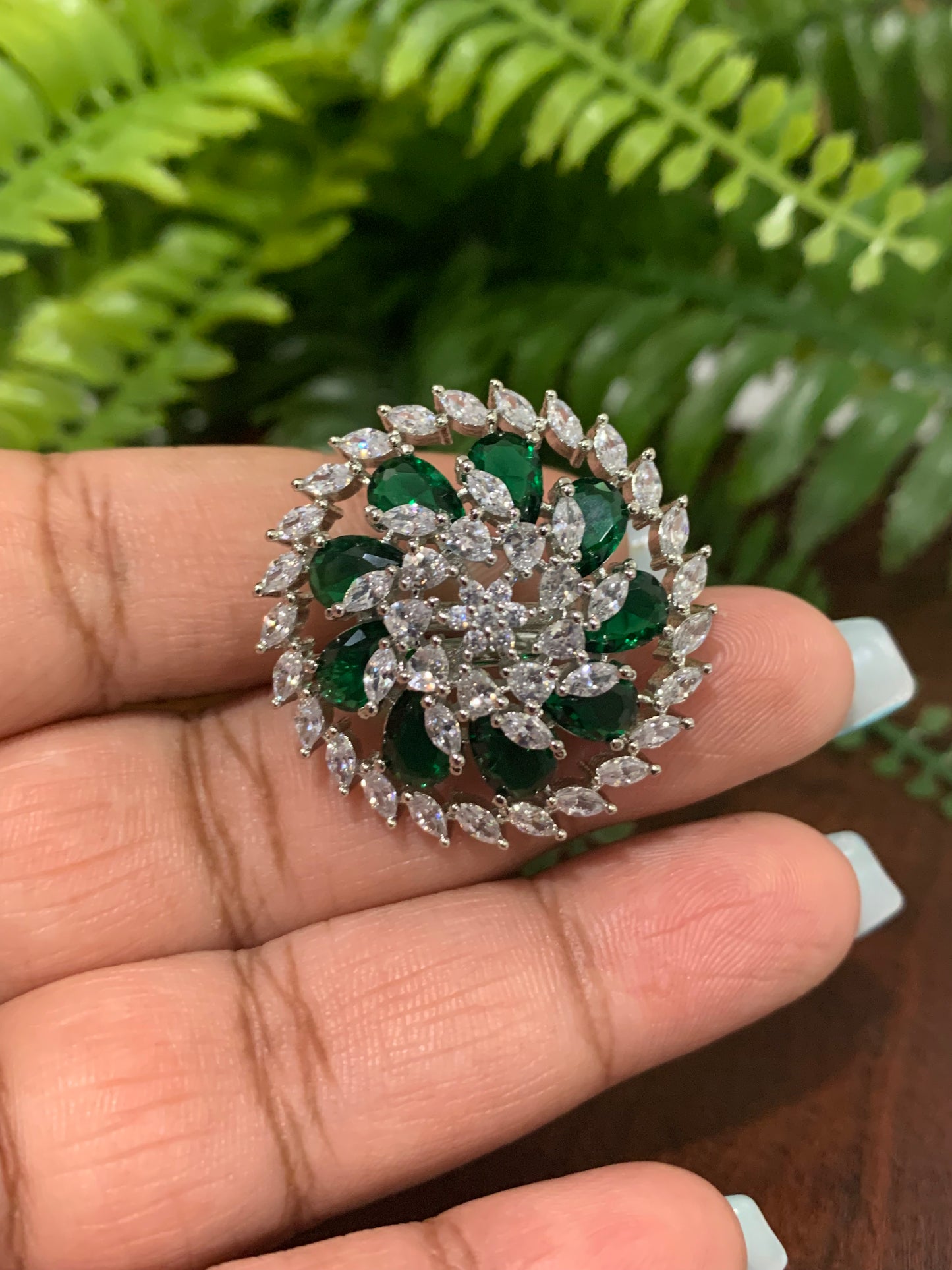 American diamond adjustable ring