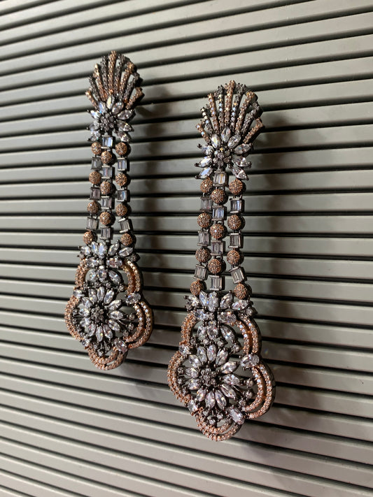 Victorian American diamond earring.