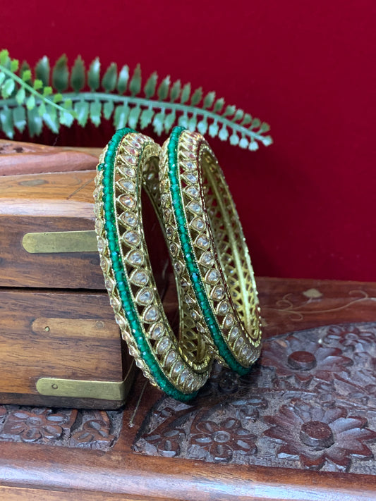 Polki bangles / kada pachili style