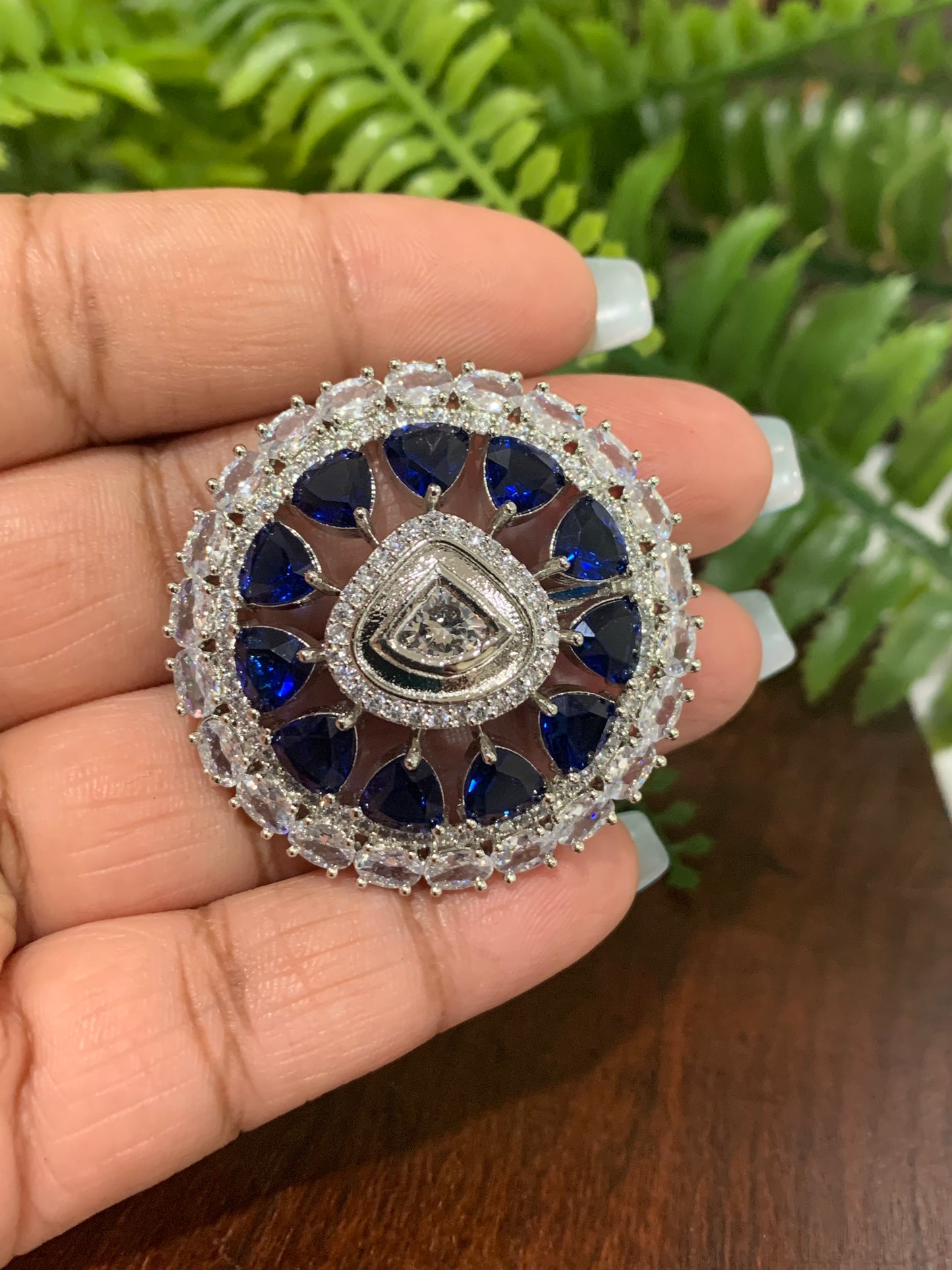 American diamond adjustable ring