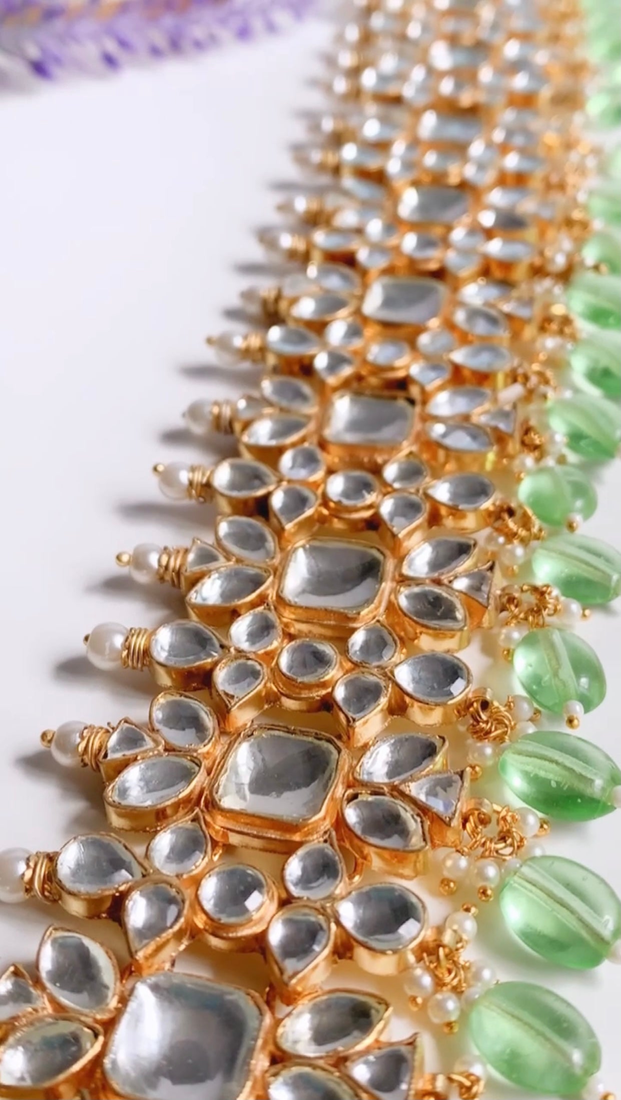 Pachi kundan choker necklace ahmedabadi kundan