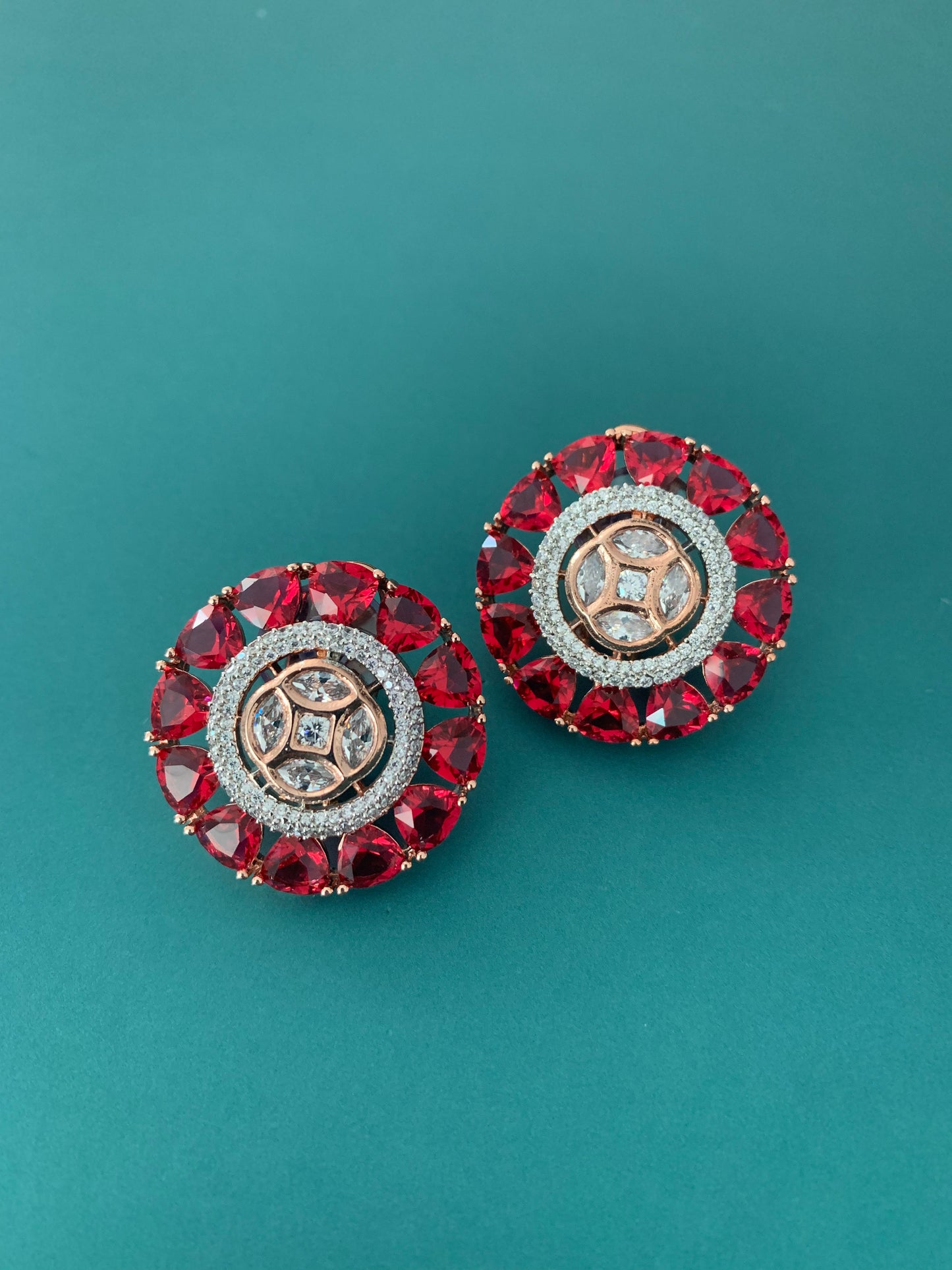 Beena American diamond hoop earring