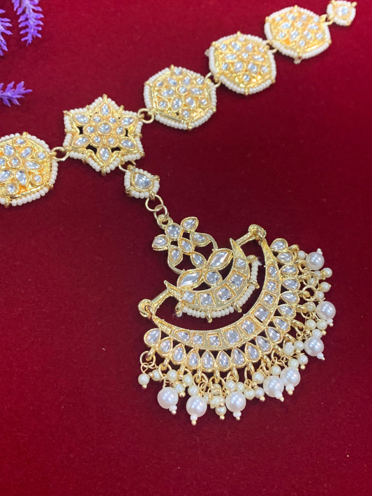 Kundan headpiece with Tikka