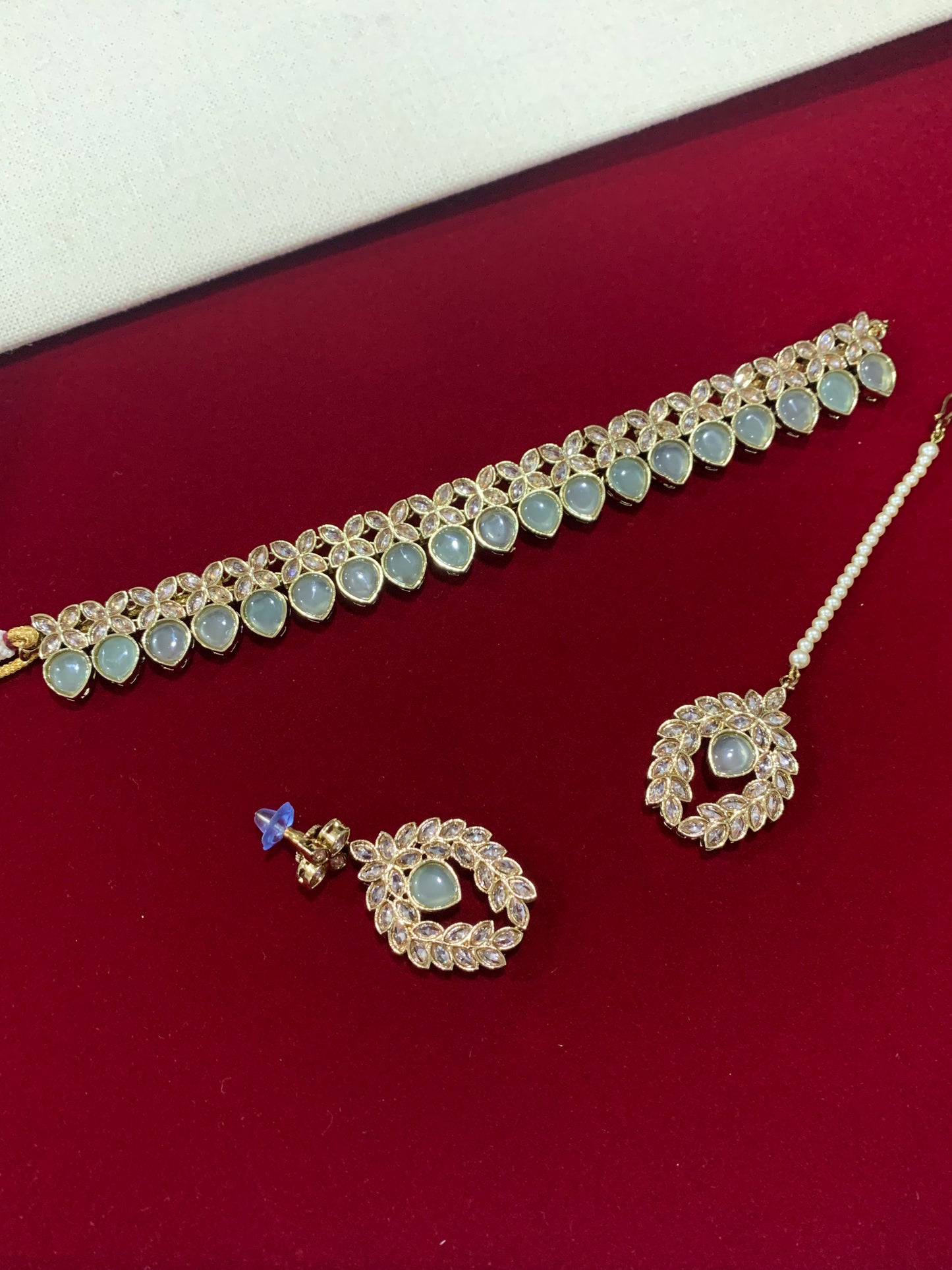 Reverse polki choker set Diana