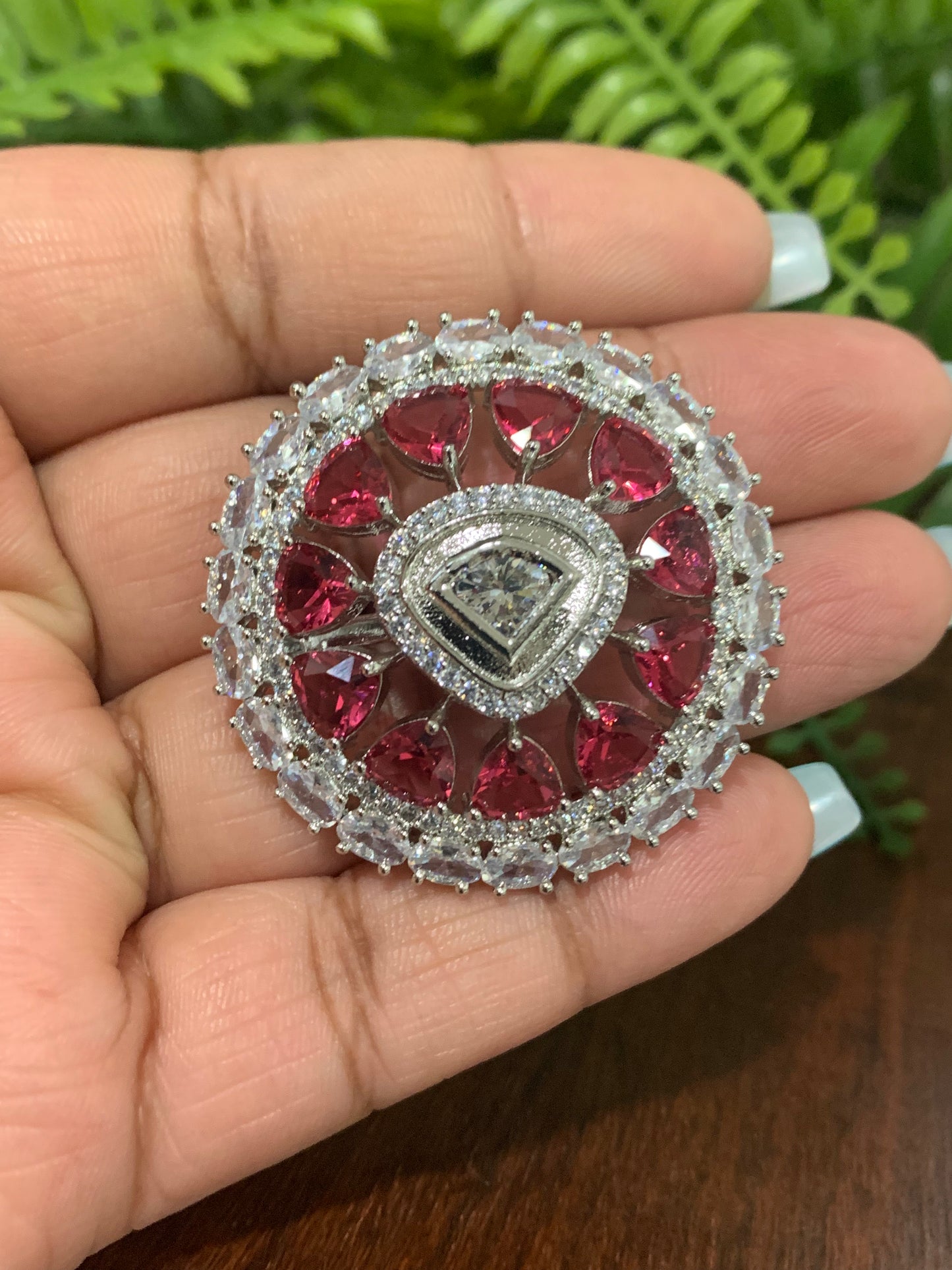 American diamond adjustable ring