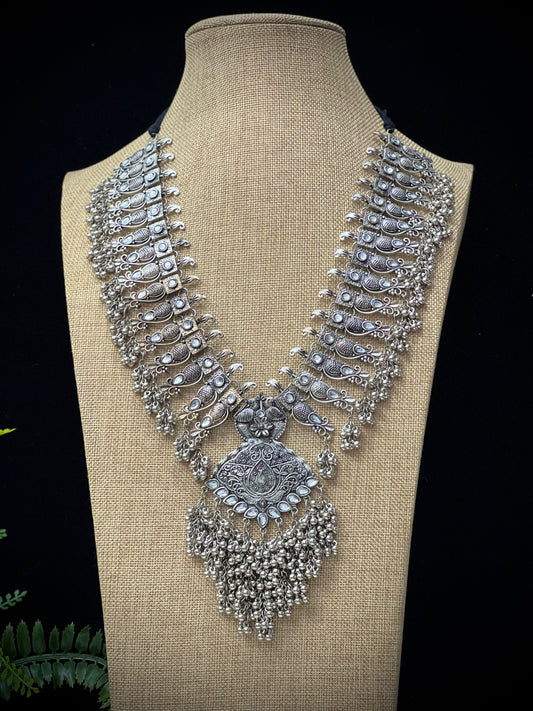 Black metal german silver black color oxi mala